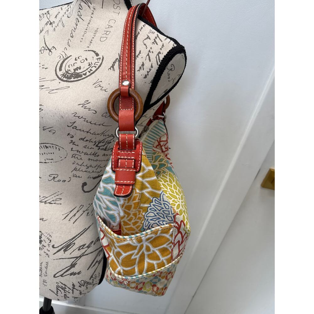 Fossil Kristy I Print Multicolor Canvas Leather S… - image 4